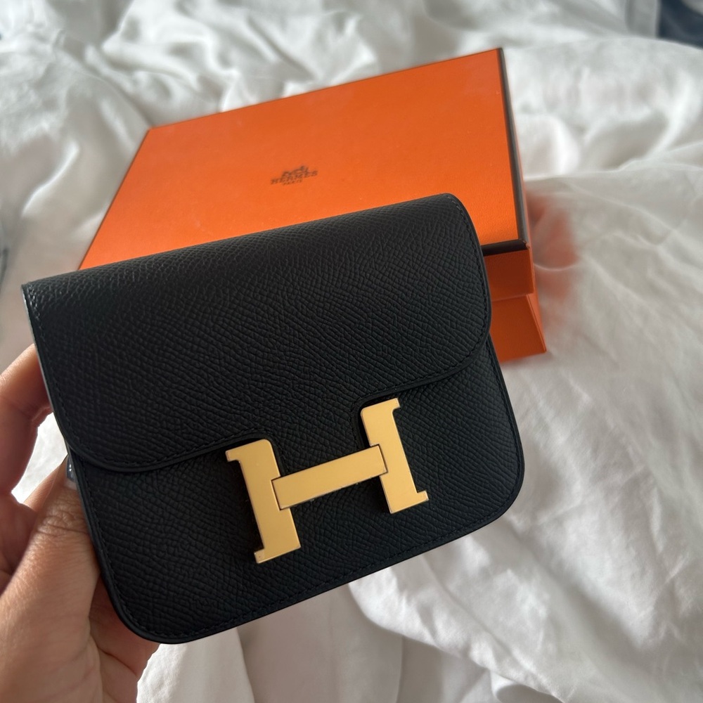 Hermes Black Constance Mini with Gold H Hardware
